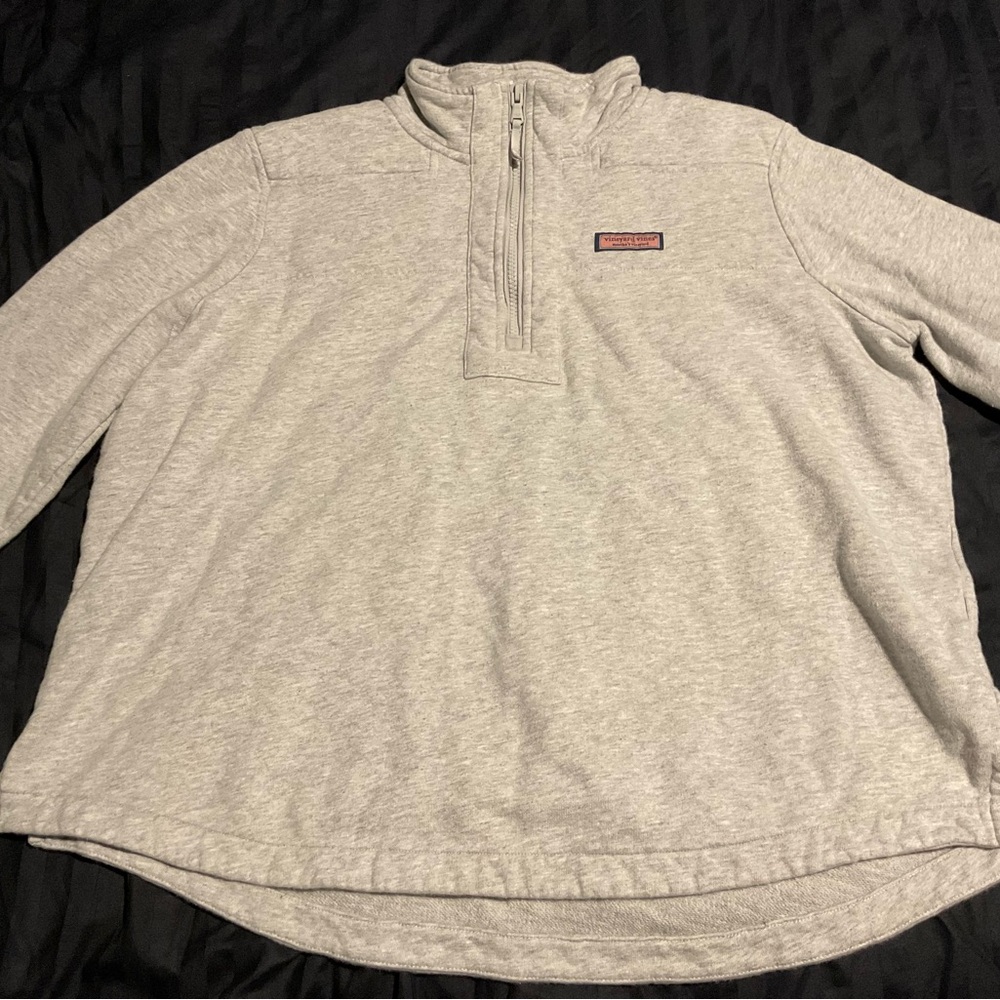 Women’s Gray Quarter-Zip Sweater
